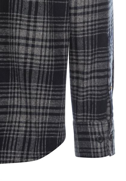 Langarmhemd mit Karomuster rock grey
