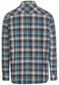 Langarmhemd mit Karomuster steel blue