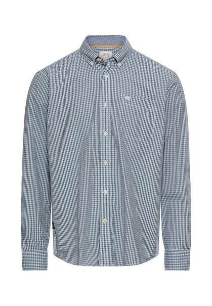 Langarmhemd mit Knopfleiste dark navy