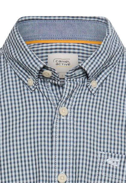 Langarmhemd mit Knopfleiste dark navy