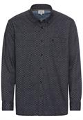 Langarmhemd mit Minimal-Print night blue