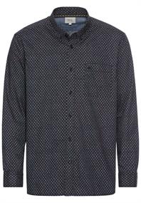 Langarmhemd mit Minimal-Print night blue