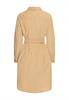 Langarmkleid mit Taillengürtel caramel