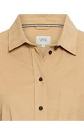 Langarmkleid mit Taillengürtel caramel