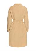 Langarmkleid mit Taillengürtel caramel