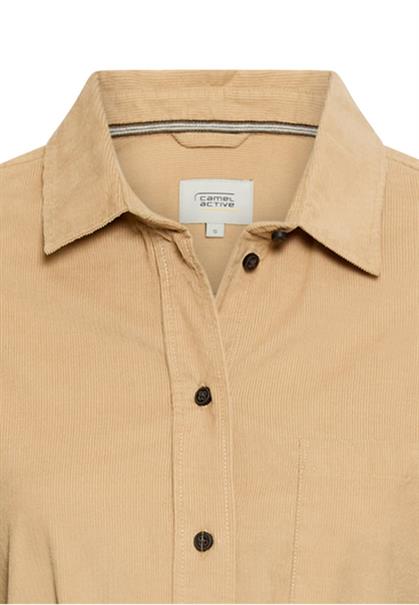 Langarmkleid mit Taillengürtel caramel