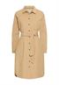 Langarmkleid mit Taillengürtel caramel