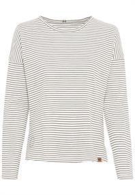 Langarmshirt aus 100% organic cotton grey olive-off white