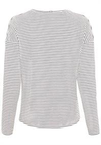 Langarmshirt aus 100% organic cotton night blue-off white