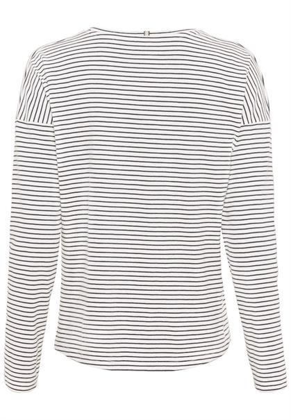 Langarmshirt aus 100% organic cotton night blue-off white