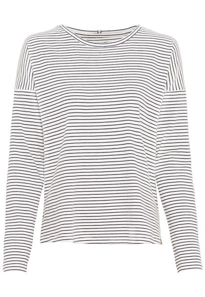 Langarmshirt aus 100% organic cotton night blue-off white