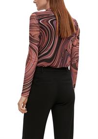Langarmshirt aus Mesh olive