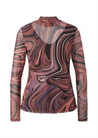 Langarmshirt aus Mesh olive