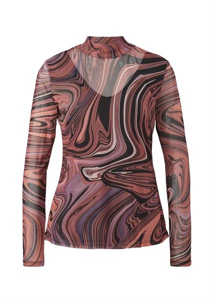 Langarmshirt aus Mesh olive