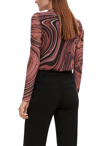 Langarmshirt aus Mesh olive