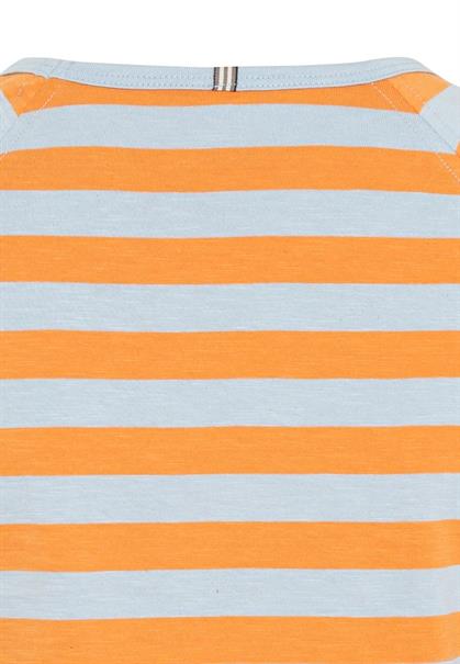 Langarmshirt aus nachhaltiger Baumwolle mandarine- light blu