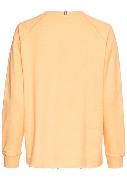 Langarmshirt aus reiner Baumwolle apricot