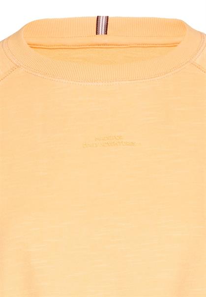 Langarmshirt aus reiner Baumwolle apricot