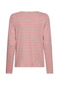 Langarmshirt aus reiner Baumwolle grey melange stripes