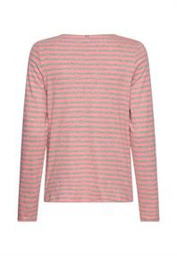 Langarmshirt aus reiner Baumwolle grey melange stripes