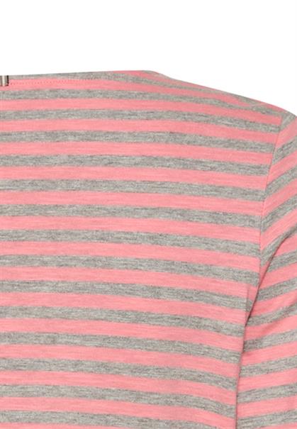 Langarmshirt aus reiner Baumwolle grey melange stripes