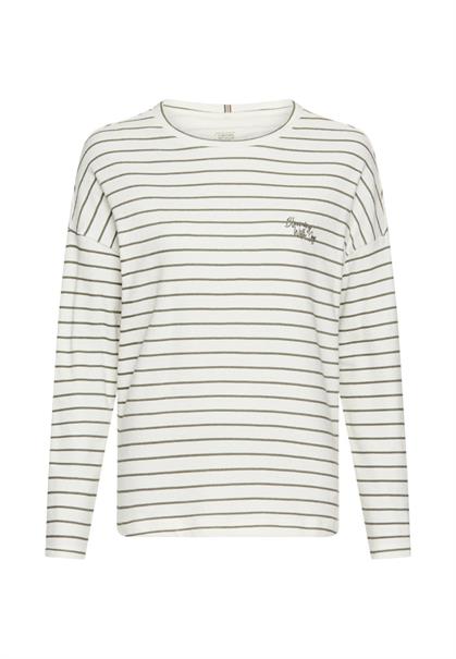 Langarmshirt aus reiner Baumwolle milk white- shadow k