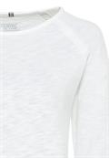 Langarmshirt aus reiner Baumwolle offwhite