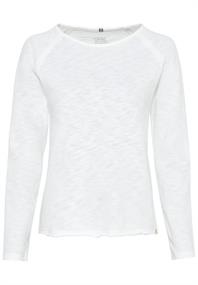 Langarmshirt aus reiner Baumwolle offwhite