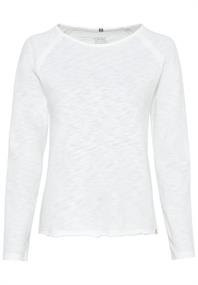 Langarmshirt aus reiner Baumwolle offwhite