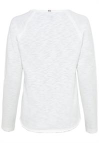 Langarmshirt aus reiner Baumwolle offwhite