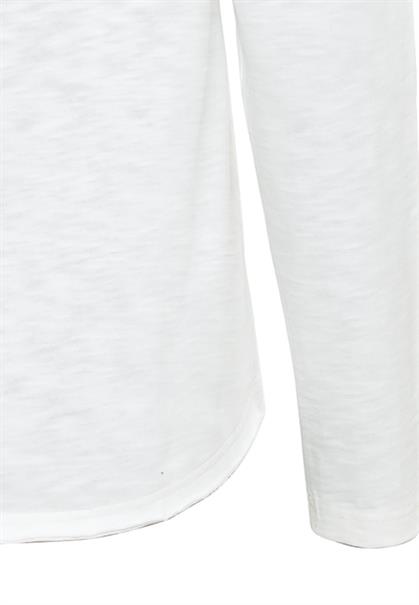 Langarmshirt aus reiner Baumwolle offwhite