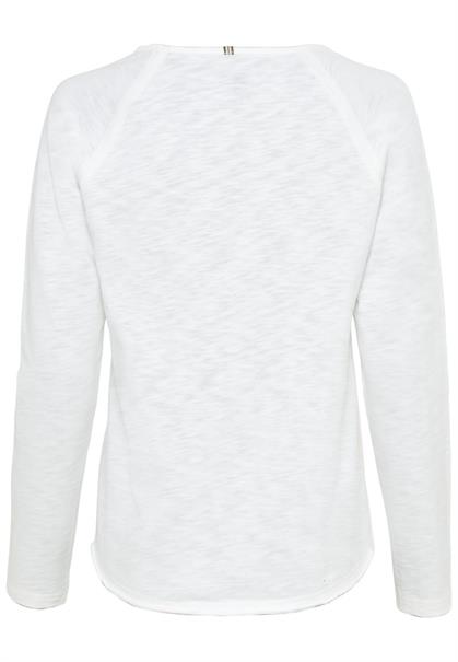Langarmshirt aus reiner Baumwolle offwhite
