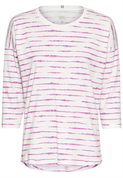 Langarmshirt aus reiner Baumwolle violet stripes