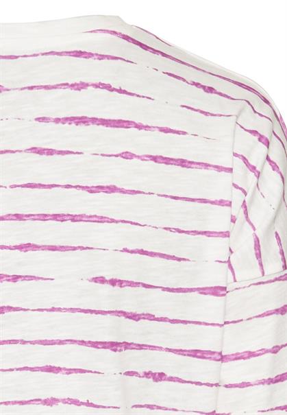 Langarmshirt aus reiner Baumwolle violet stripes