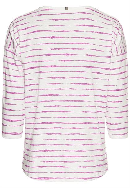 Langarmshirt aus reiner Baumwolle violet stripes