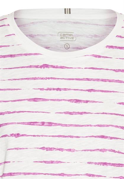 Langarmshirt aus reiner Baumwolle violet stripes