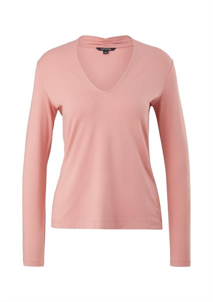 Langarmshirt aus Viskosestretch pink