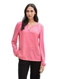 Langarmshirt im Material-Mix bright rose