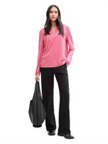 Langarmshirt im Material-Mix bright rose