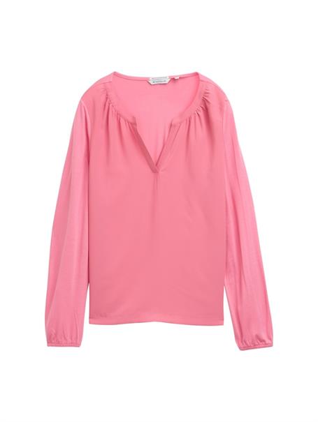 Langarmshirt im Material-Mix bright rose