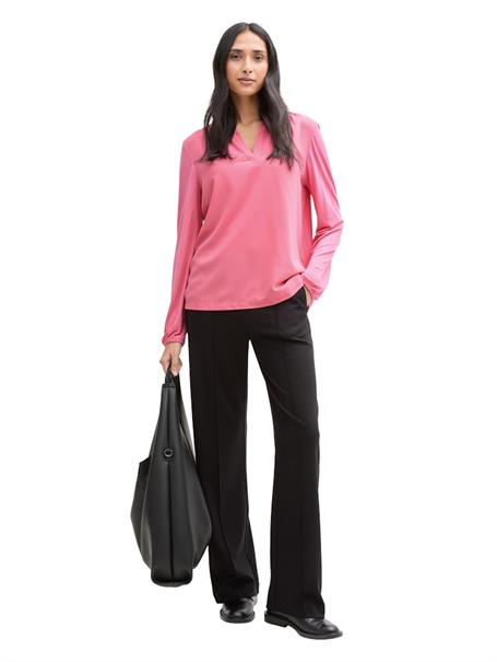 Langarmshirt im Material-Mix bright rose
