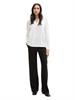 Langarmshirt im Material-Mix whisper white