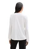 Langarmshirt im Material-Mix whisper white