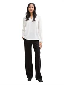 Langarmshirt im Material-Mix whisper white