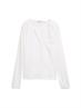 Langarmshirt im Material-Mix whisper white