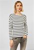 Langarmshirt im Streifenmix off white