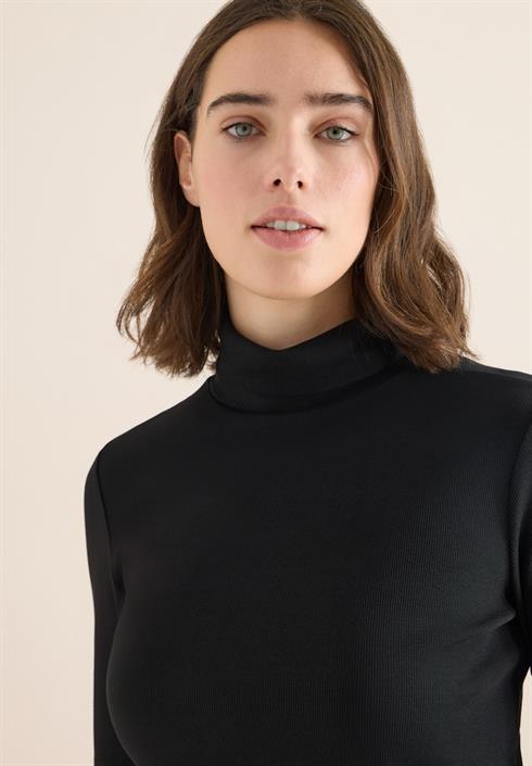 langarmshirt-in-rippstruktur-black