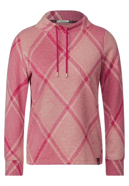 Langarmshirt Kariert cosy coral