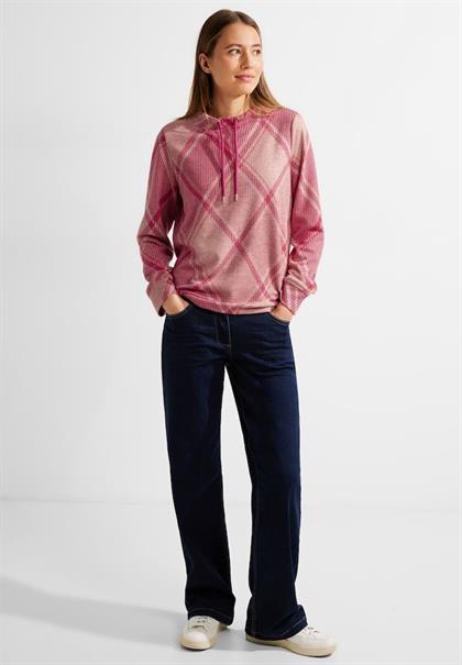 Langarmshirt Kariert cosy coral