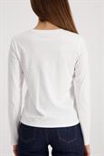 Langarmshirt mit Aufdruck off-white